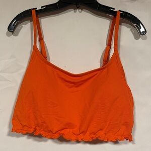 Aerie orange scoop bikini top size XL NWT